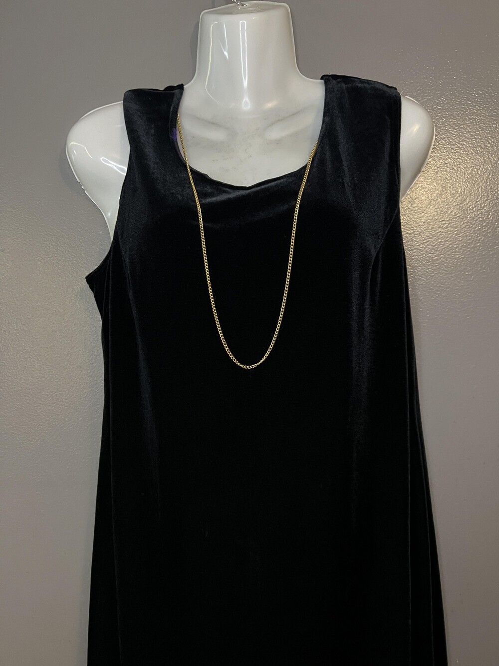 R&M Richards Dress Womens Black Velvet Sleeveless Maxi Formal Evening Style 9067